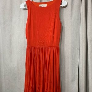 Loft rust orange dress with keyhole back